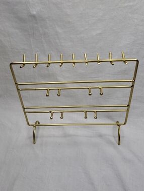 Gold Metal Table Top Jewelry Stand Organizer